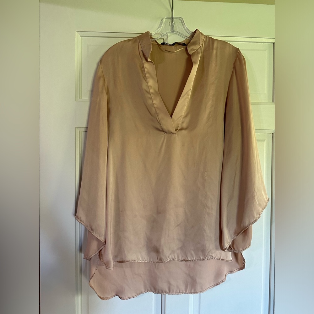 Elegant Women's Tan/ peach Blouse